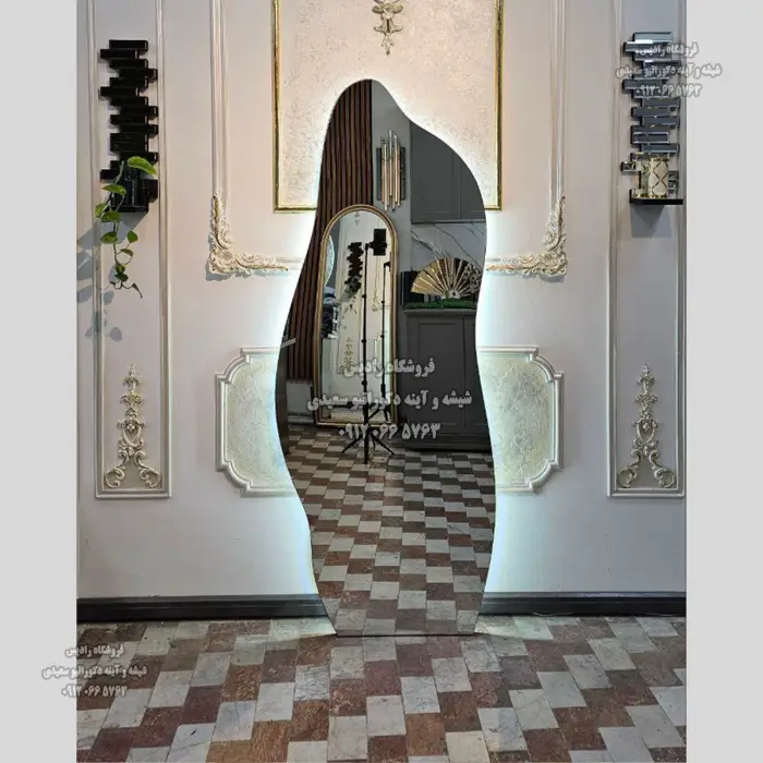 آینه قدی بک لایت دفرمه کد 101