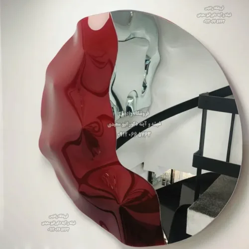 آینه دست ساز دیواری کریستال گرد 1