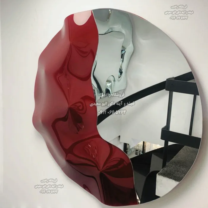 آینه دست ساز دیواری کریستال گرد 1