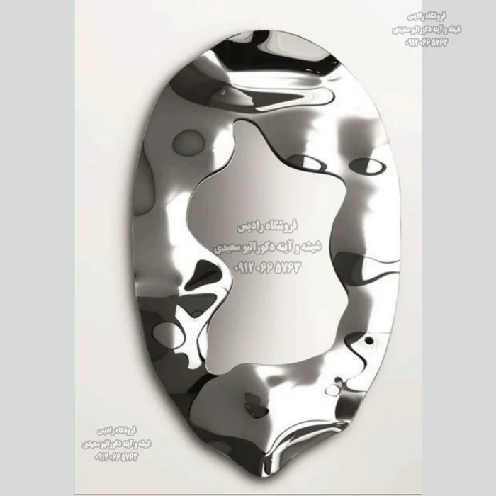 آینه دست ساز قدی مدل کریستال بیضی