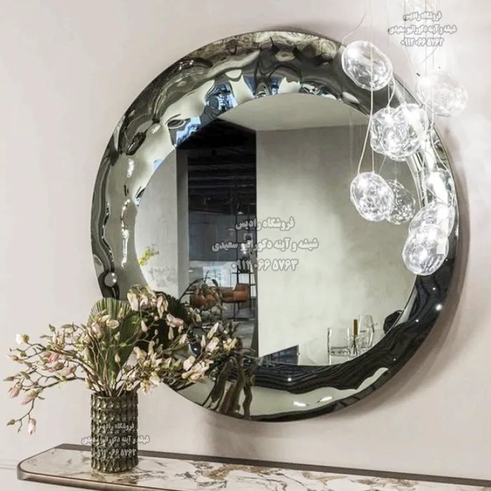 آینه قدی دست ساز طرح ماه دفرمه برجسته