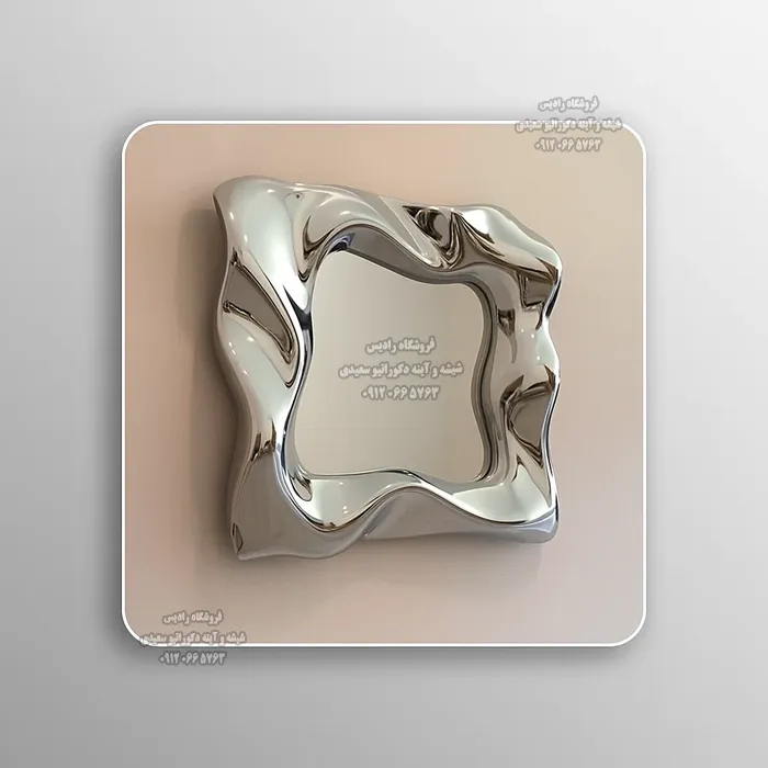 آینه دست ساز دیواری مدل کریستال دفرمه