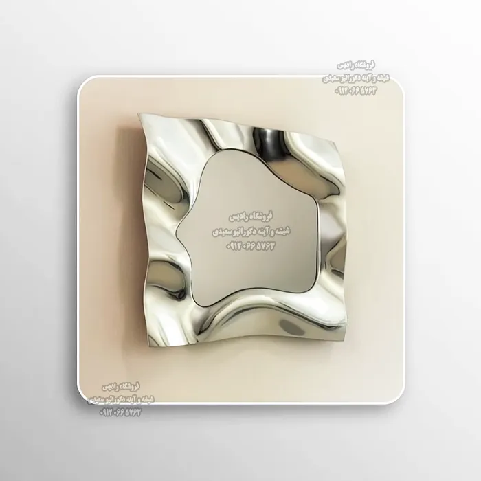 آینه دست ساز دیواری مدل کریستال دفرمه