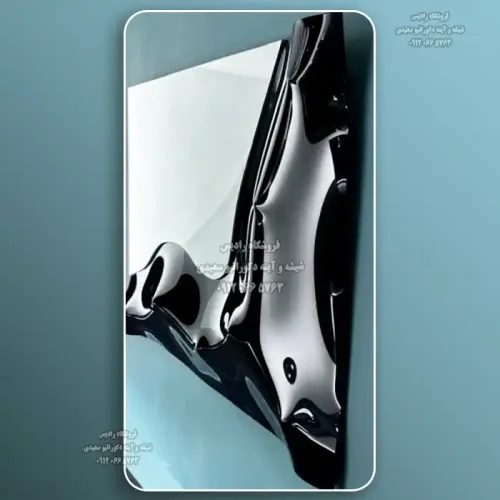 آینه دست ساز دیواری مدل الماس سیاه