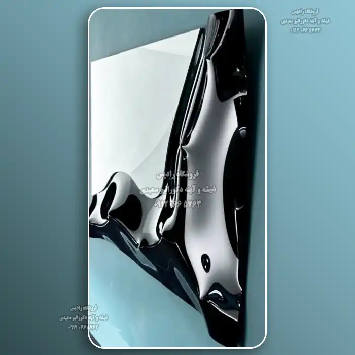 آینه دست ساز دیواری مدل الماس سیاه